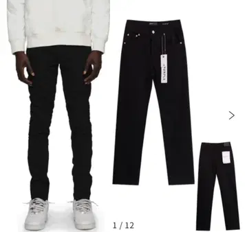 purple brand 스트레이트 데님 인 블랙 8183 2 28인치