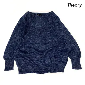 Theory 띠어리 돌먼 슬리브 긴팔 니트 멜란지 블루