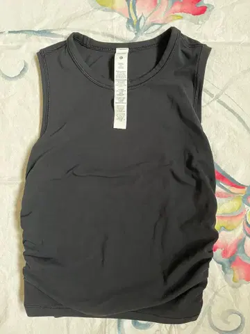 룰루레몬 탱크탑 사이드 개더 블랙