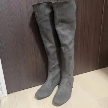 오리엔탈 트래픽 브라운 스웨이드풍 롱 부츠 LL