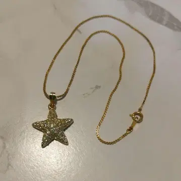 별 모양 크리스탈 펜던트 목걸이
