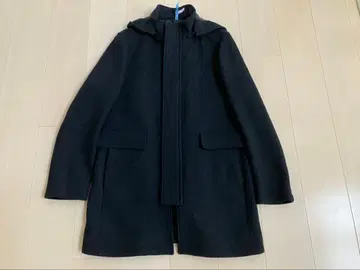 후드 부착 울 코트