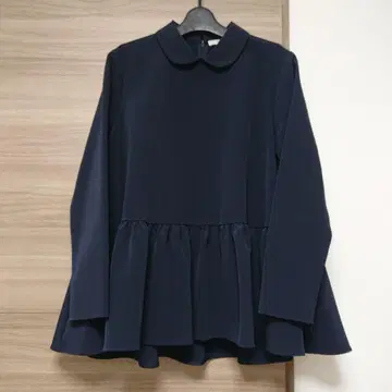 yori 네이비 페플럼 긴팔 셔츠