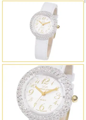 [ bonbon watch ] mini full 화이트 메탈릭 골드