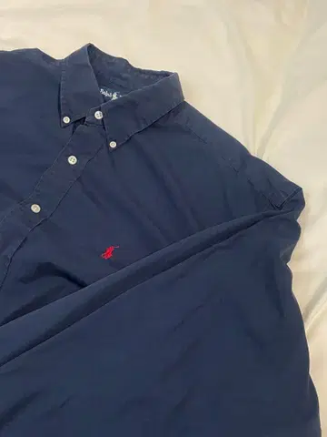 랄프 로렌 네이비 버튼 다운 셔츠