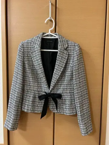 black gallery 리본 포함 트위드 테일러드 자켓 9호