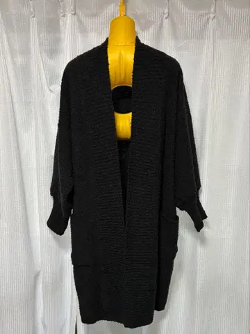 vintage used 니트 가디건 코트 블랙