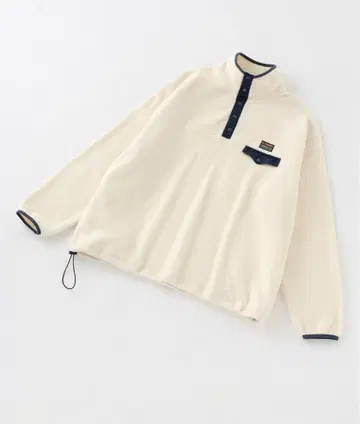 아이보리 플리스 자켓 하프 지퍼