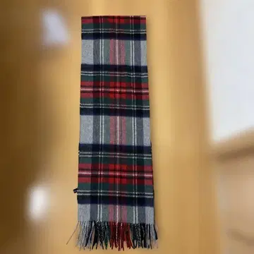 캐시미어 100% 체크 무늬 스톨