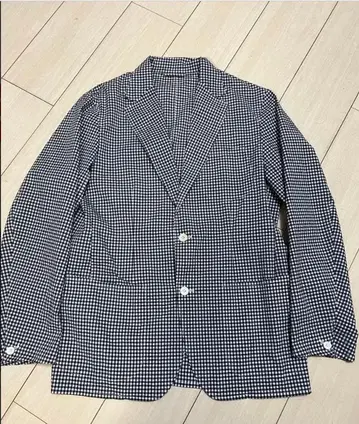 MORRIS & SONS 깅엄 체크 축구 원단 자켓 사이즈 3