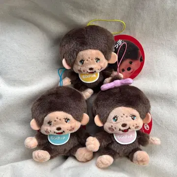 레트로 몽치치 마스코트 봉제 인형 3종 세트