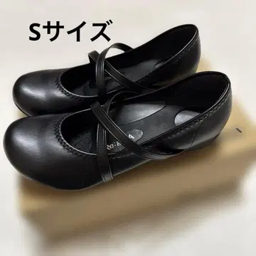 리게타 블랙 발레 슈즈 크로스 스트랩 S 사이즈