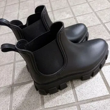 RANDA 우천 겸용 사이드 고어 레인부츠 블랙