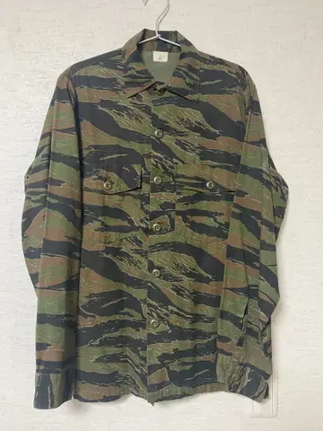 타이거 카모 유틸리티 셔츠 밀리터리 USA제