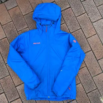 마모트 후드 부착 다운 자켓 파랑