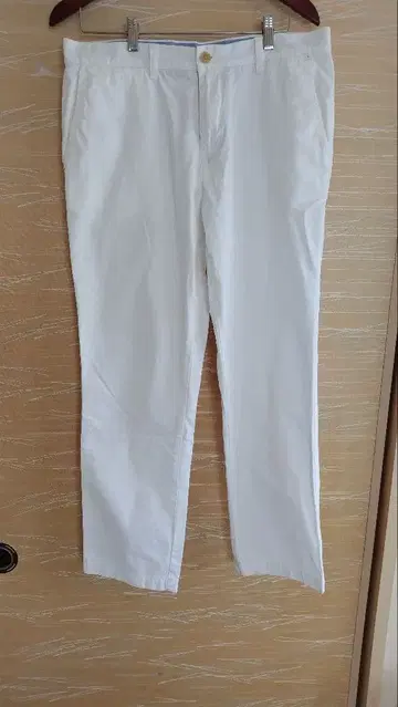 타미힐피거 화이트 코튼 치노 팬츠