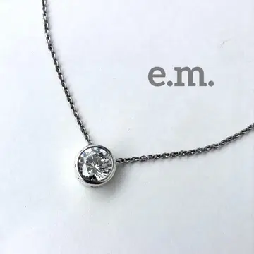 e.m 대형 라운드 지르코니아 목걸이