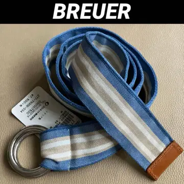 [ 미착용 ] BREUER 스트라이프 리본 벨트 택 포함
