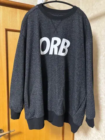 ORB 프린트 다크 그레이 오버 사이즈 트레이닝복