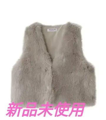 리나지오 퍼프 페이크 퍼 베스트