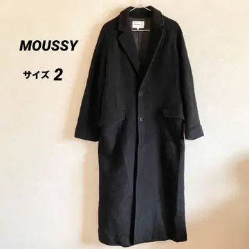 마우지 울 롱 코트 블랙 사이즈 2