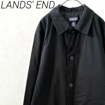 LANDS' END 트렌치코트 스탠칼라 포켓 부착 심플