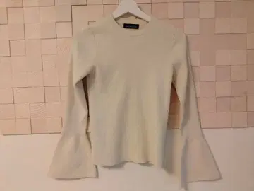 그린 라벨 릴랙싱 하이 게이지 플레어 슬리브 리브 니트