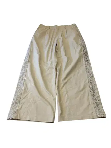자수 와이드 팬츠