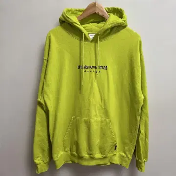 thisisneverthat 형광 그린 후드티