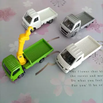 크레인 부착 미니카 4대 세트