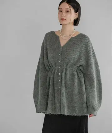 택 포함 새상품 A part by 아파트바이 모헤어 드로스트 가디건