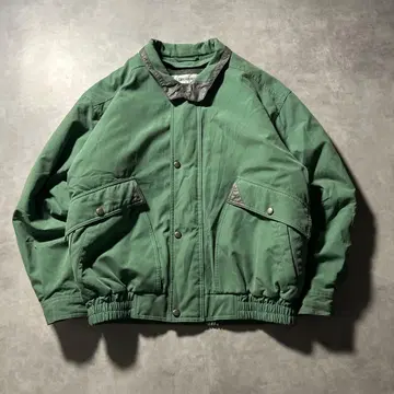 LORDGENT 그린 절개 숏 단장 빈티지 블루종