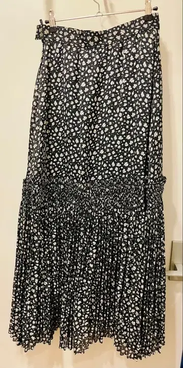 SHE Tokyo 스커트 플리츠 꽃무늬 플레어 롱 미니 꽃무늬 36