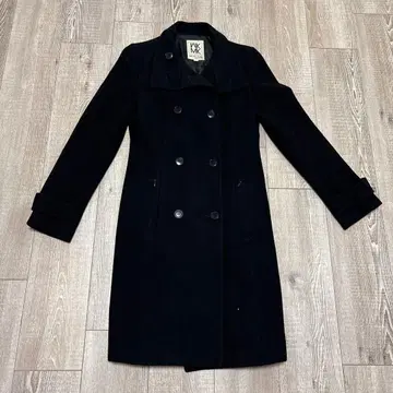 MICHEL KLEIN 블랙 롱 코트 38