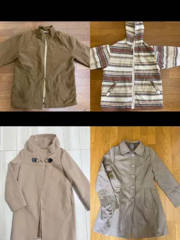 겨울 의류 아우터 세트 (브라운, 베이지) 묶음 판매