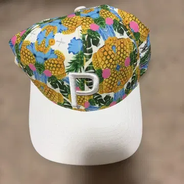 파인애플 패턴 캡