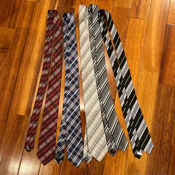 넥타이 5개 세트 체크 무늬 스트라이프 패턴