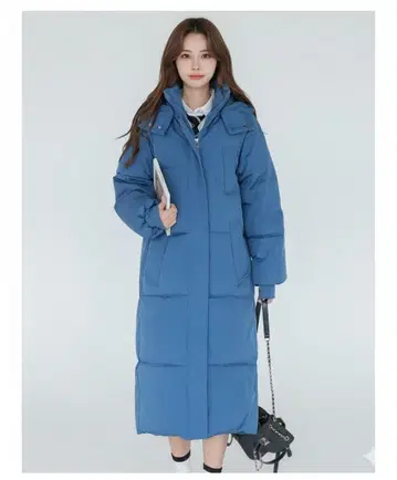 두라두라 doula doula 에코 다운 롱 코트 블루