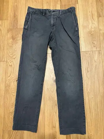 INCOTEX/빈티지 가공/코튼 치노 32인치 차콜 그레이