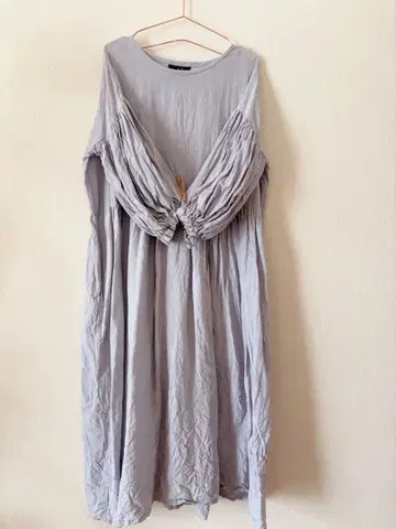 mifumi 드롭 숄더 puff 원피스 라벤더