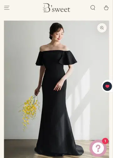 B'sweet 오프숄더 머메이드 드레스 머메이드 라인 결혼식 드레스