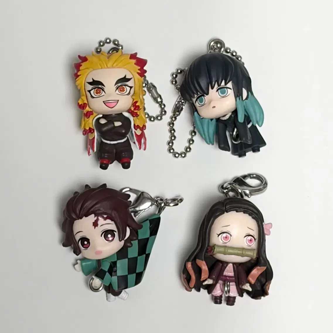 Demon Slayer Dangling Keychain Gacha Kyojuro Muichiro Tanjiro Nezuko