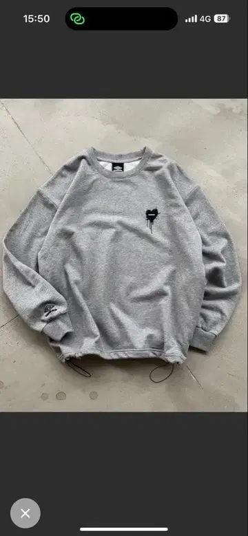 ONCILY [ UMBRO ] 하트 로고 드로 코드 맨투맨