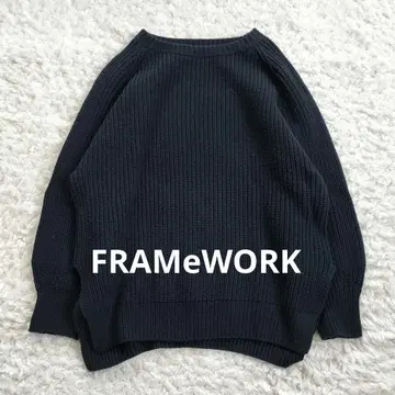 FRAMeWORK 프레임워크 니트  래글런 풀오버 네이비
