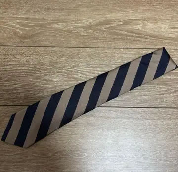 [ BREUER ] 스트라이프 넥타이 베이지 브라운 네이비