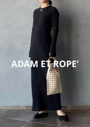 새상품급 ADAM ET ROPE' 코튼 100% 니트 원피스