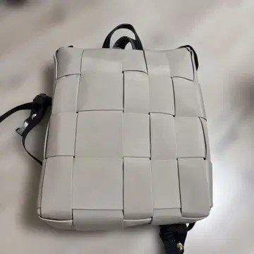 그레이 뜨개질 디자인 백팩