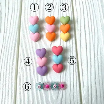 핸드메이드 헤어 클립 곰 하트 꽃 컬러풀 귀여운 한국 스타일 여아