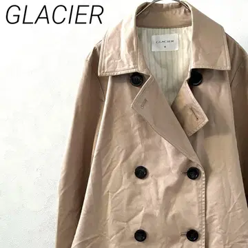 GLACIER 트렌치코트 벨트 포켓 심플 안감 부착