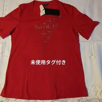VALENZA 레드 T셔츠 사이즈 40 미사용 택 포함